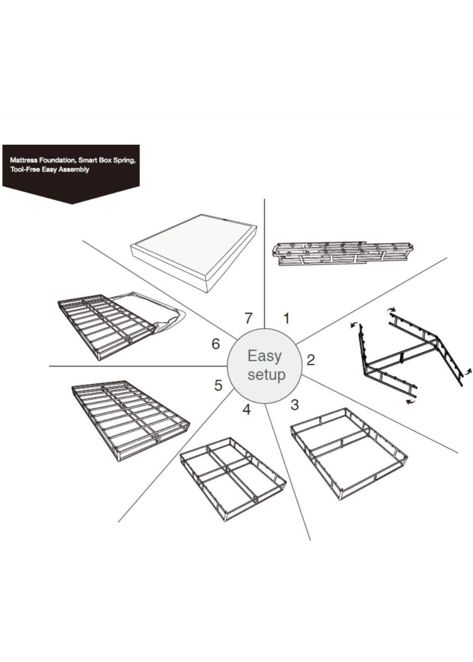 Queen Amazon Basics Smart Box Spring Bed Base, 9-Inch Mattress Foundation