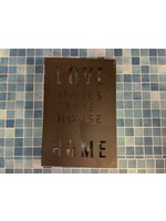 Love Makes This House Sign (metal black)
