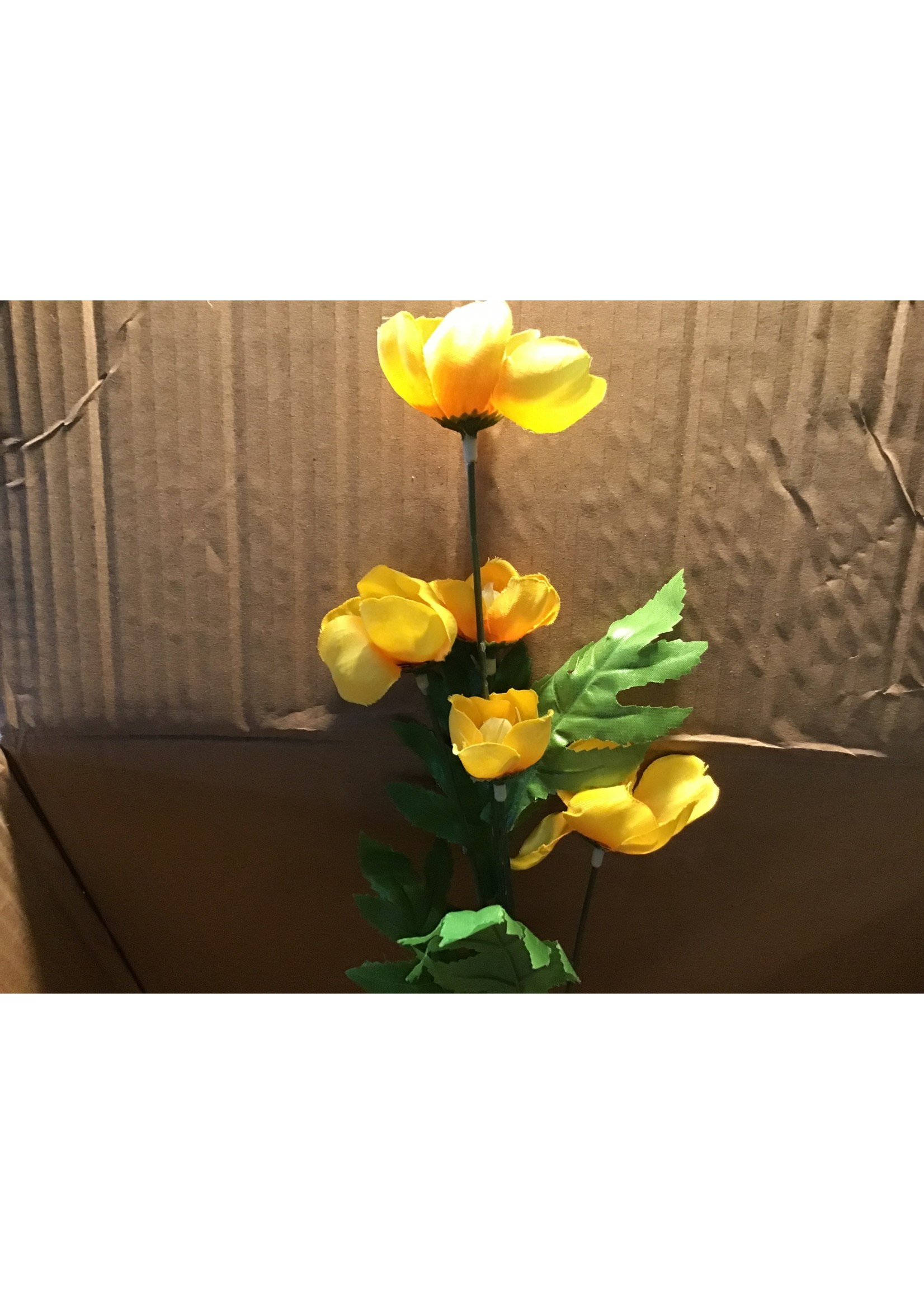 Floral pick - yellow  5 stem