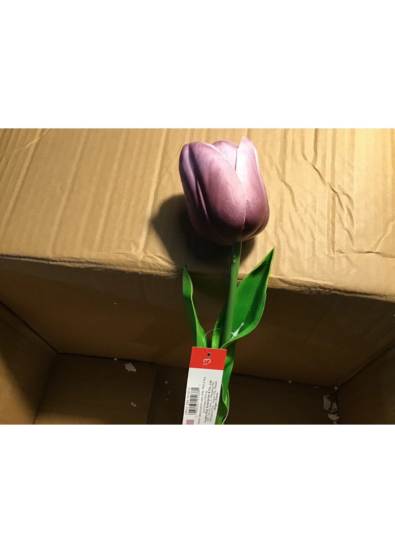 Floral pick - purple tulip