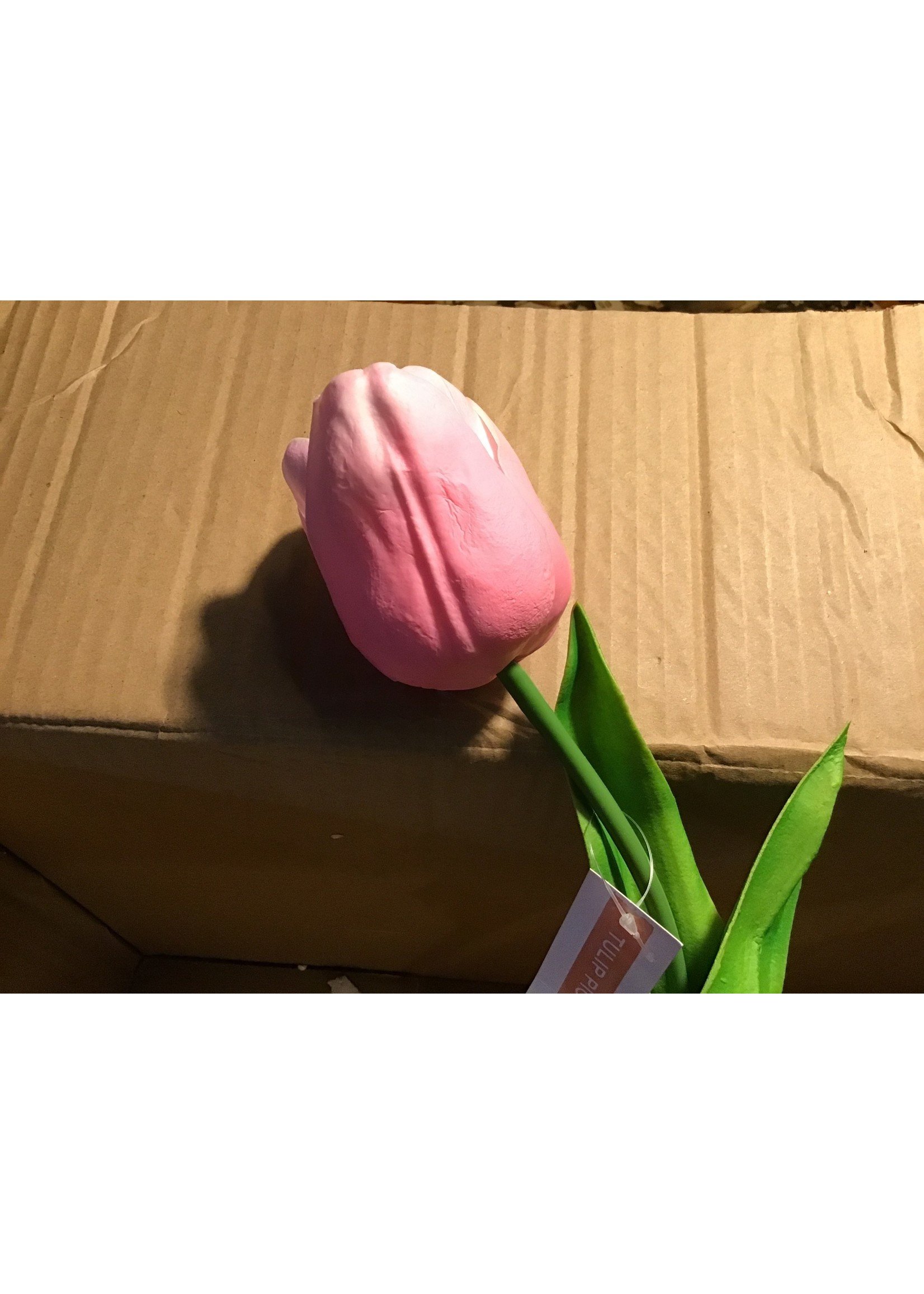 Floral pick - pink tulip
