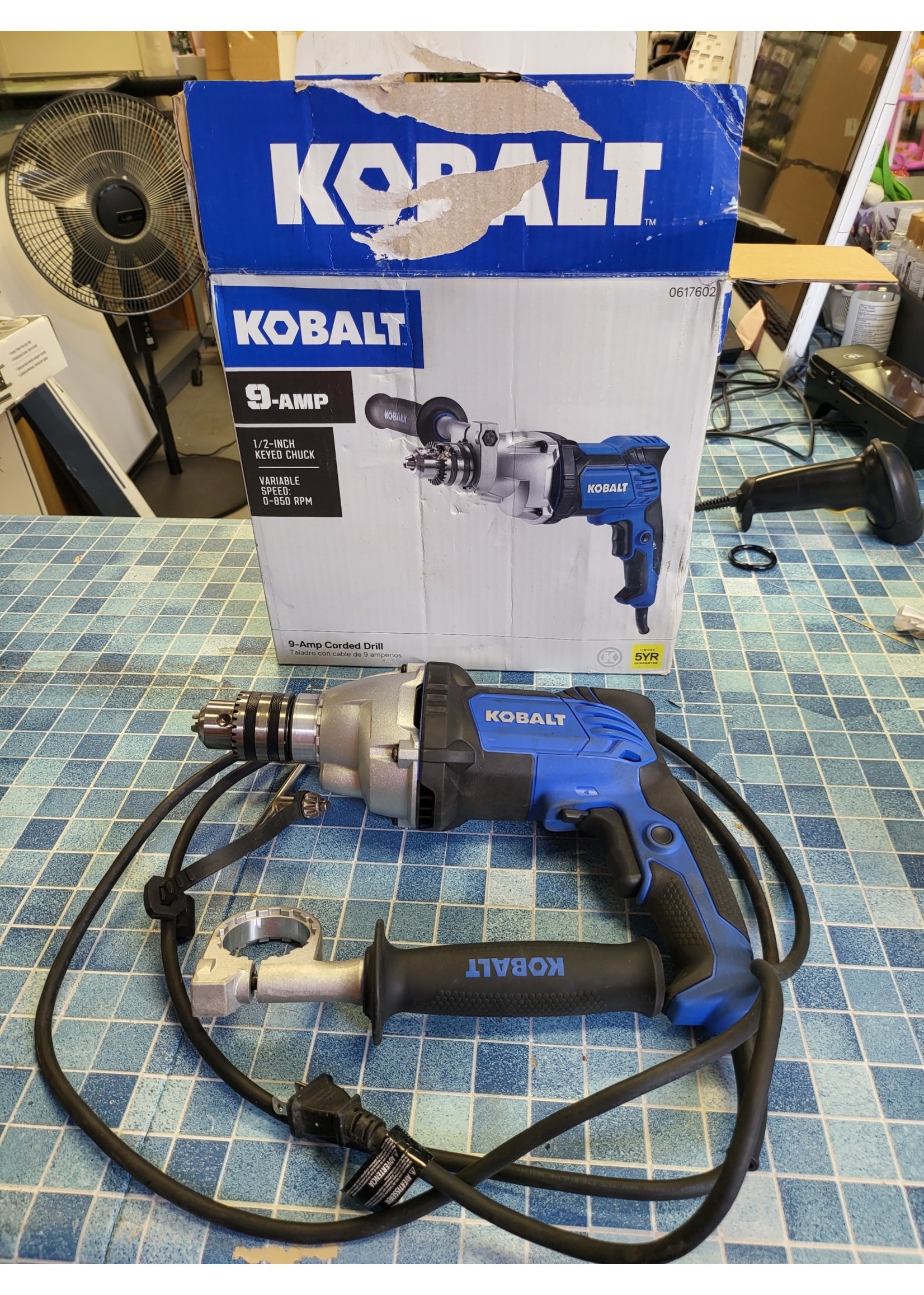 Kobalt - 1/2" Keyed Chuck (K09D-03) 9A Variable Speed Corded Drill
