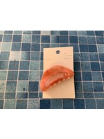 A New Day Acrylic Open Center Claw Hair Clip - A New Day Peach Orange