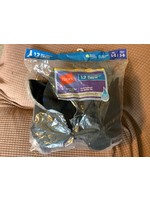 *Open bag - 9 pairs -Hanes Boys Cushion Crew Socks Black L (3-9)