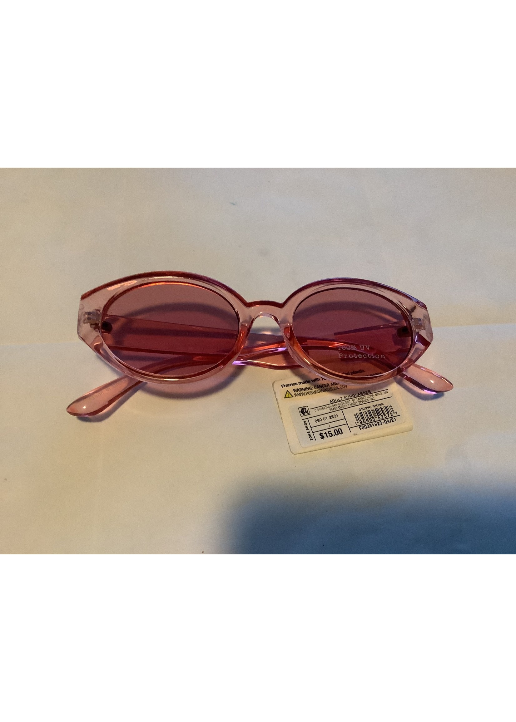 A New Day Women's Crystal Oval Sunglasses - A New Day Burgundy