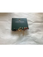 Wild Fable Heart Cherry, Butterfly Hoops and BlacK Hoop Earrings - Wild Fable