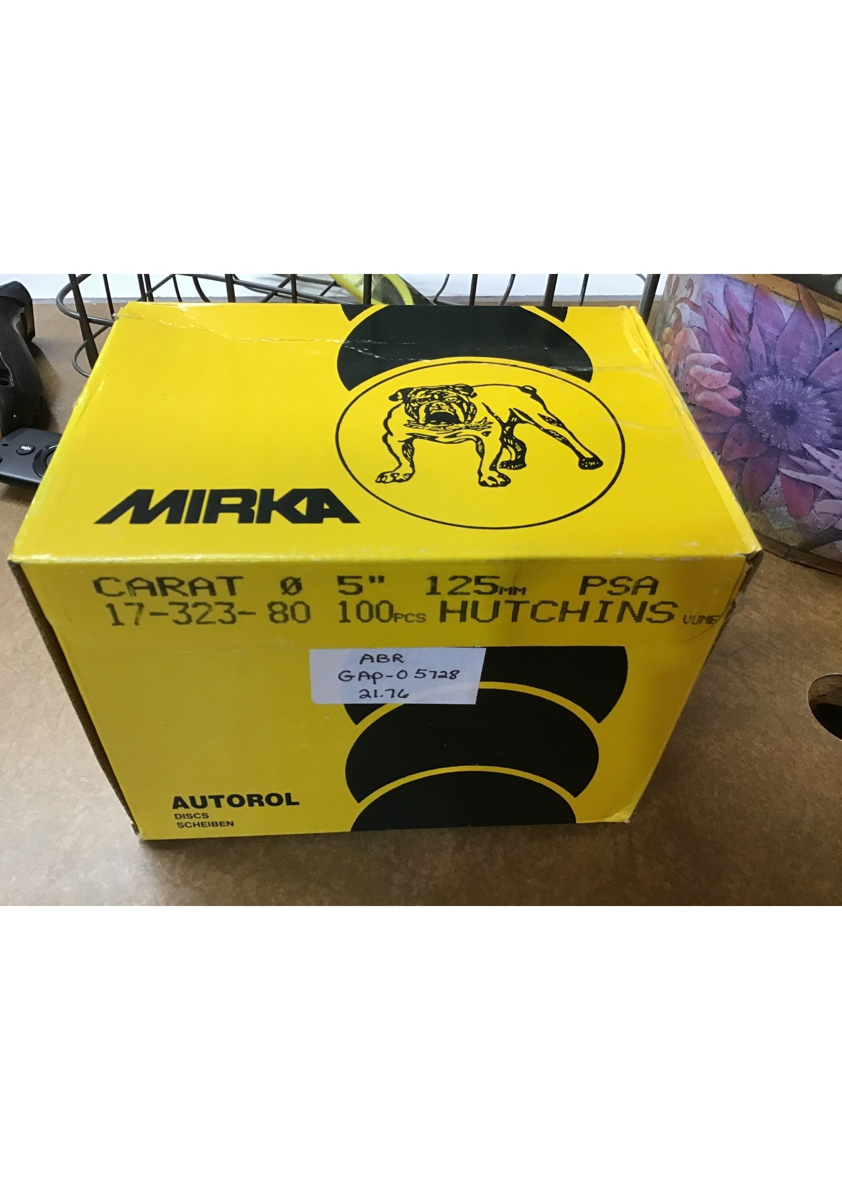Mirka Box of 100pc 5” 5 hole sanding discs 80 grit
