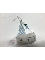 Christmas sail boat ornament