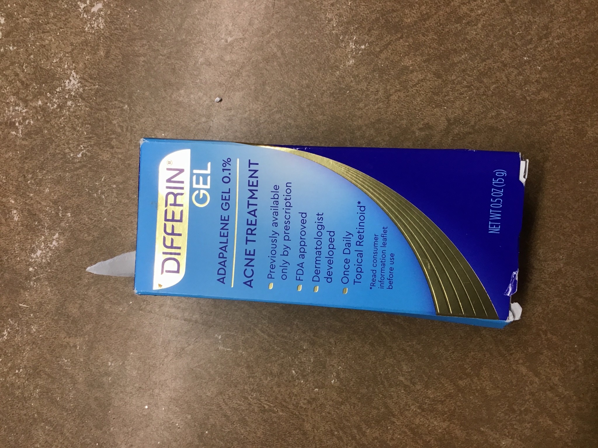 Differin Adapalene Gel 0.1% Acne Treatment - 15 g *box damage* - D3 ...