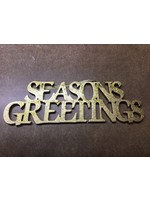 Seasons greetings gold sign