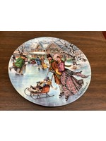 Bradford Exchange Collectors Plate (1990) “Skating on the Pond” Bradex-Nr. 8-D52-10.2