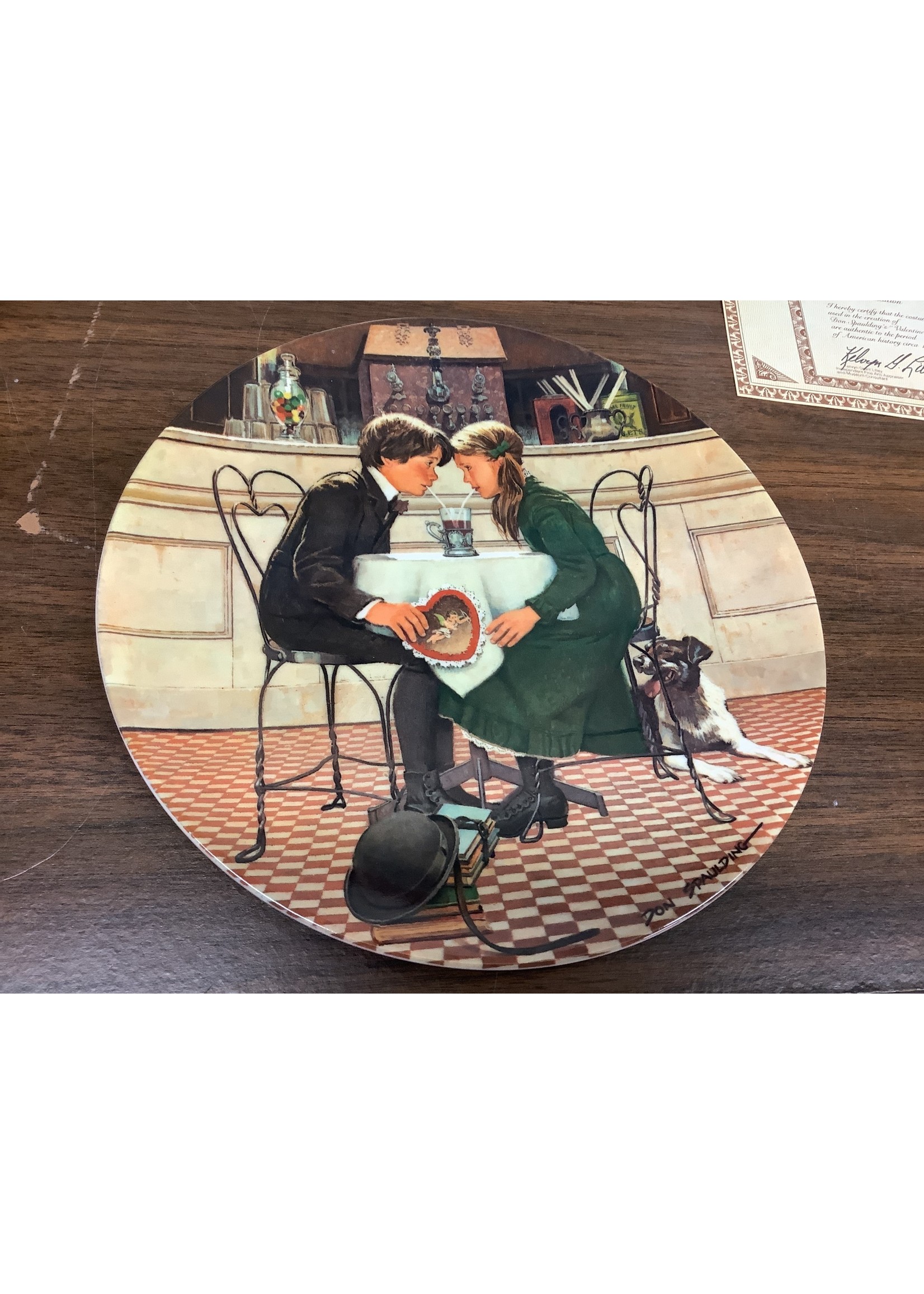 The Bradford Exchange Collectors Plate (1981) “Valentine’s Day” Bradex-Nr.84-K41-2.4