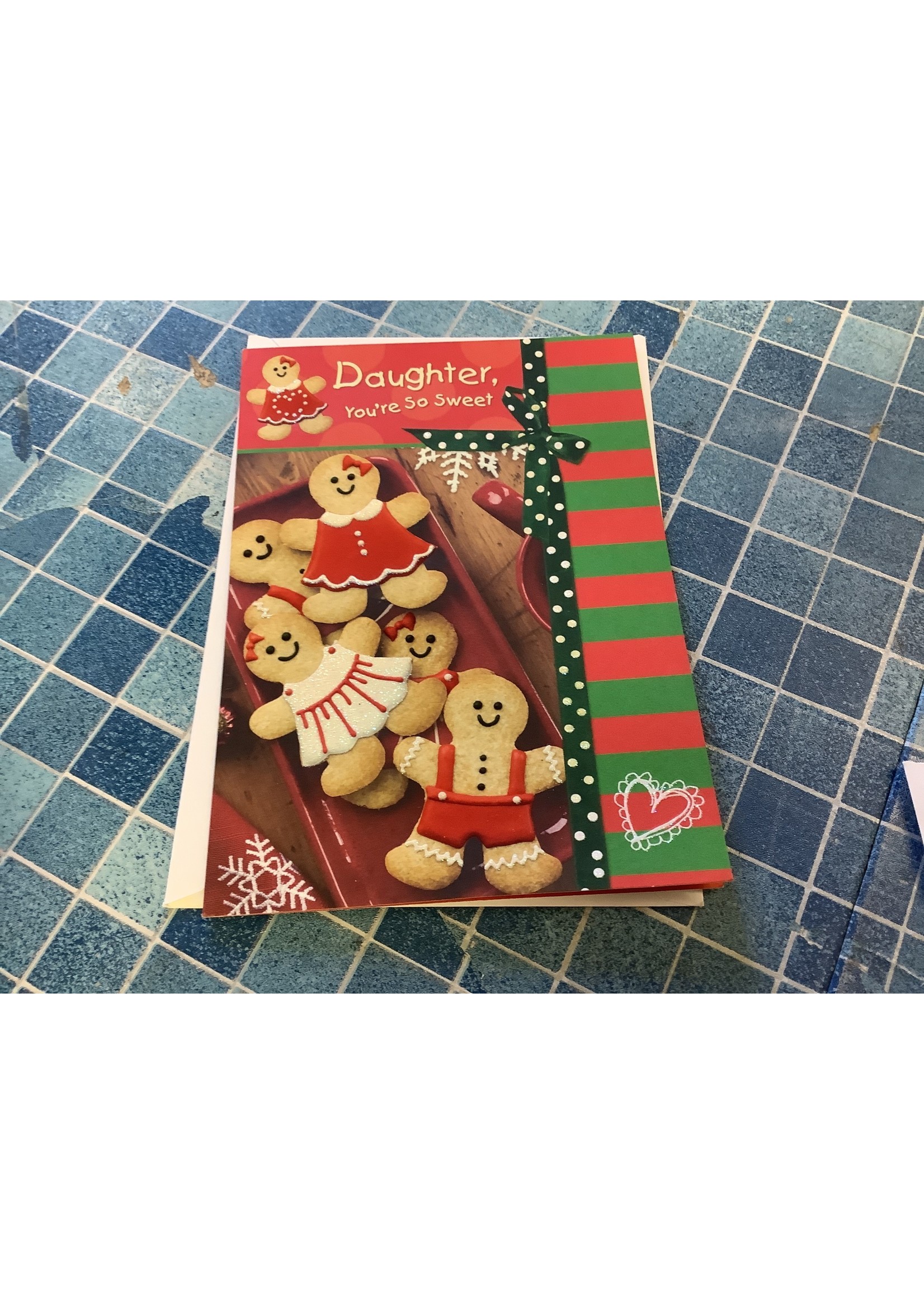 Designer greetings Christmas Card For “daughter”