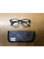 *open pkg* 1 pair Design Optics Foster Grant Reading  Glasses  +3.00 + case black