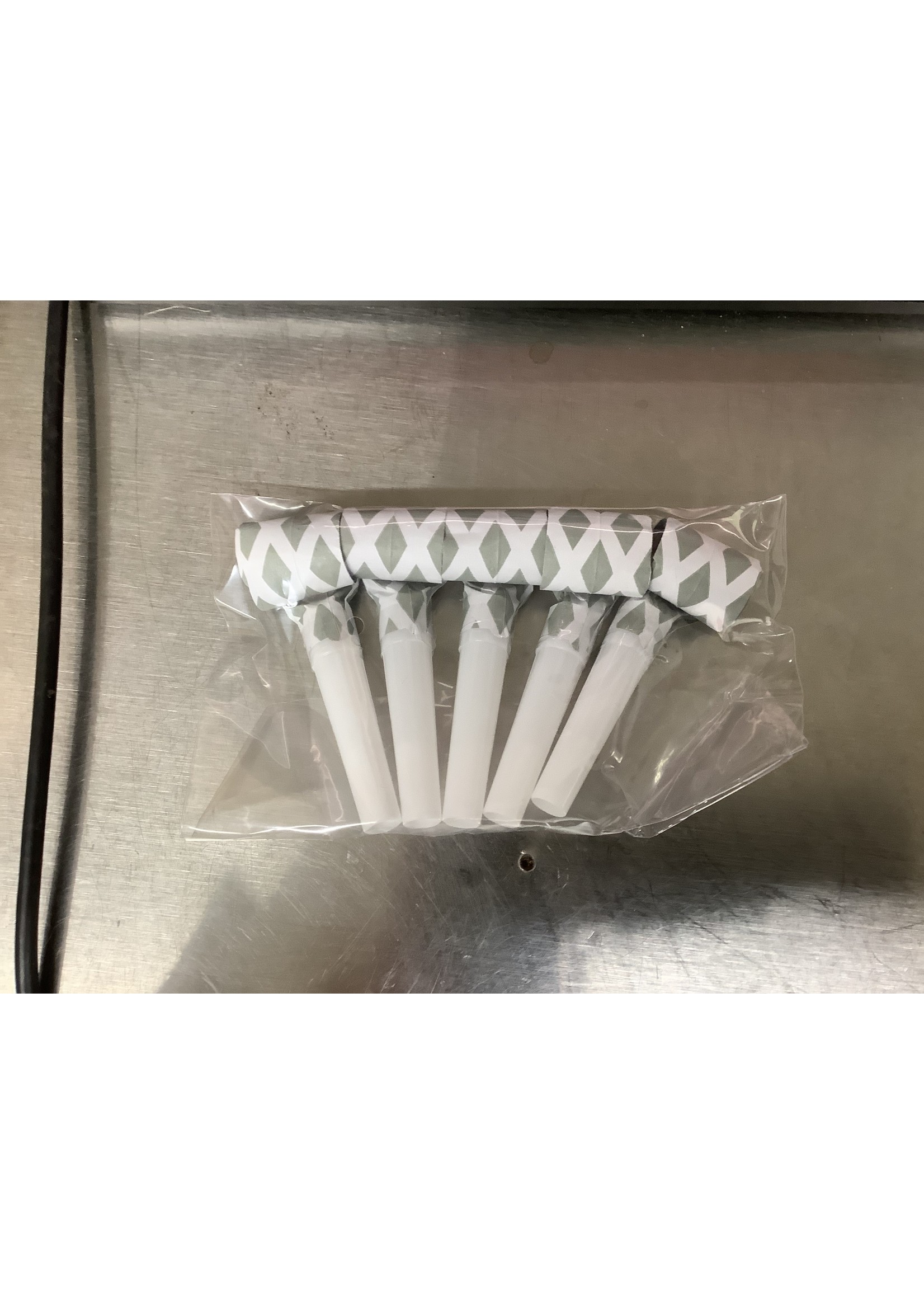 Grey Curly Pop Party Blowers 5pk