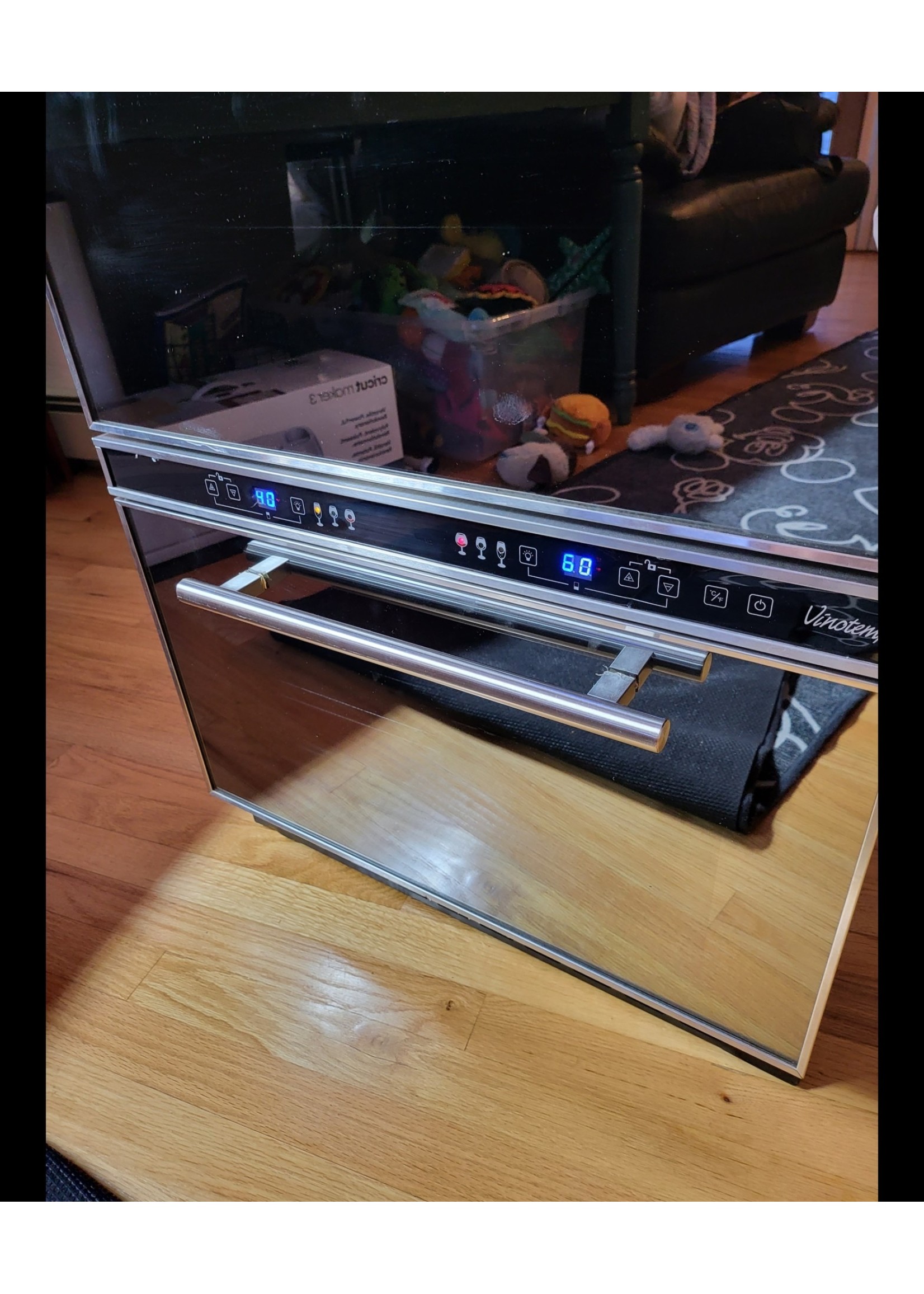 *Issue w/ 1 Down Temp Button Vinotemp 24 Built-In Two Drawer Mirrored Wine and Beverage Cooler VT-WINEDRAWER