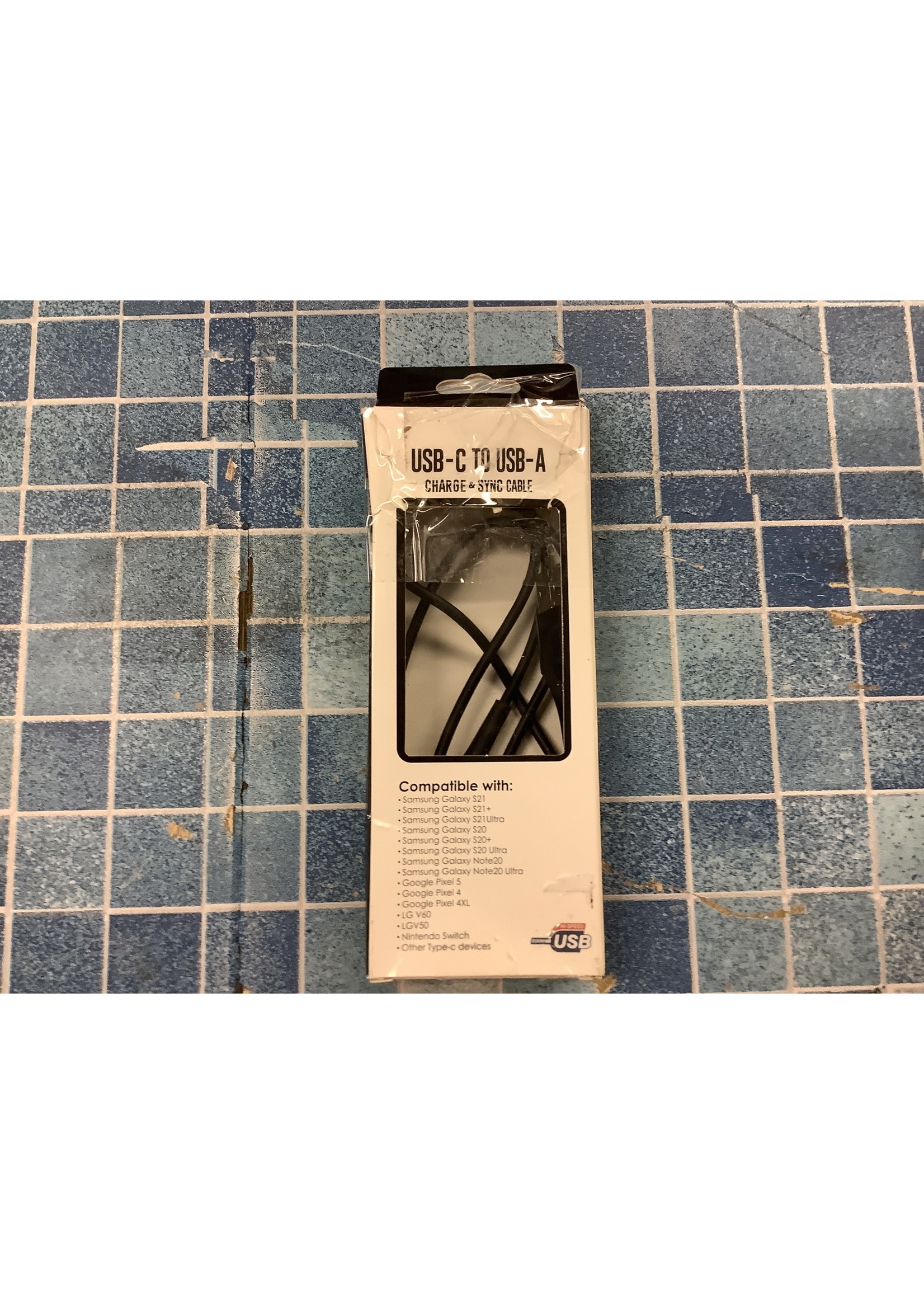 USB-C to USB-A Charge & Sync Cable 3 ft *open box*
