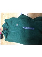 Chaps Green Quarter Zipper Crewneck Medium