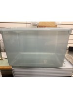 *Broken Corner Sterilite 64 Qt. Latching Box Plastic, Silver Tint