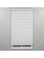 Regal Estate, 1 in. Cordless Light Filtering Pleated Shade, White, 30W x 64L