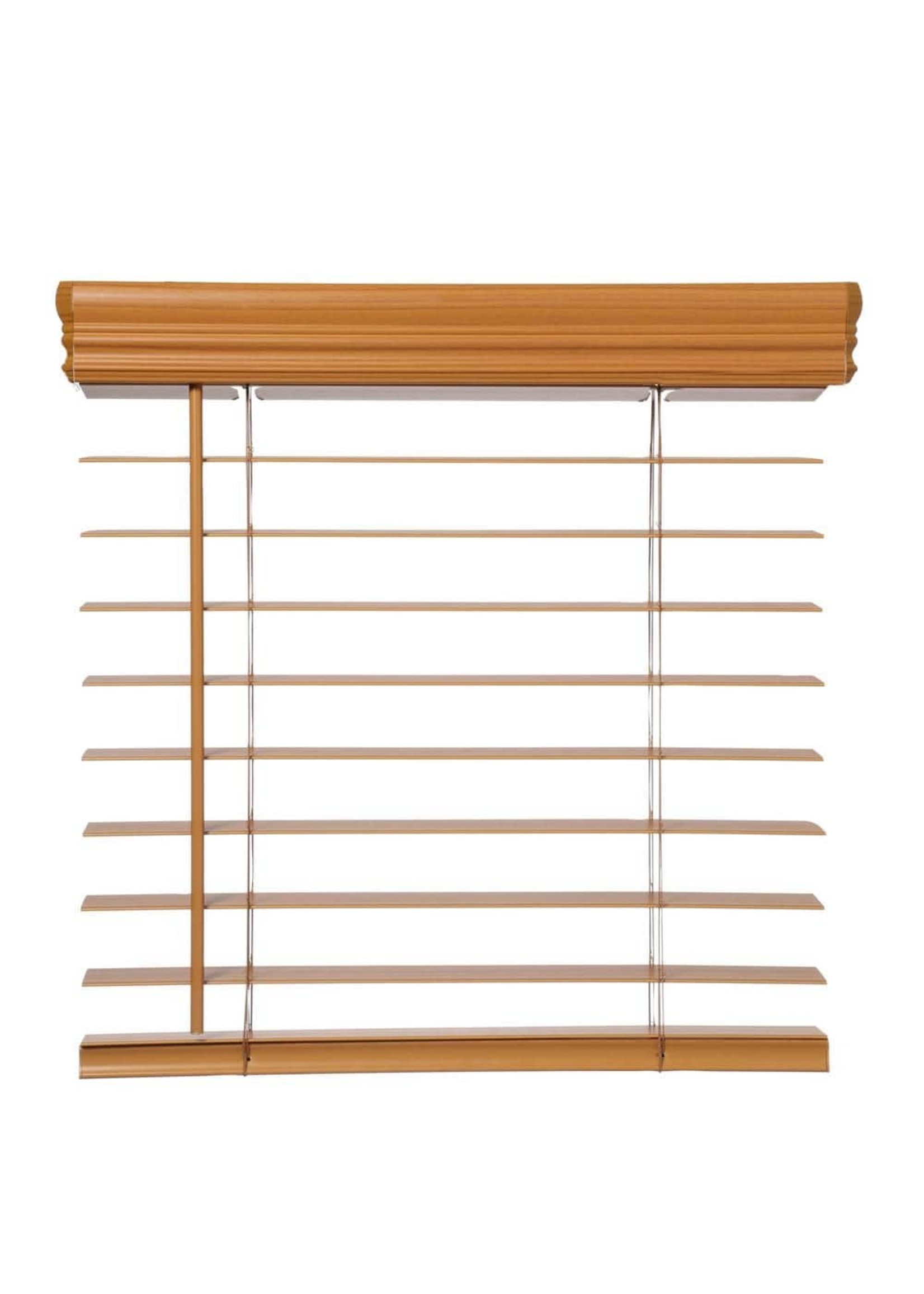 Nien Made, 2.5” Slats Cordless Blind, 35x64, Chestnut