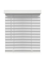 *Open Box Richfield Studios 2 Cordless Faux Wood Blinds, White 39”x64”