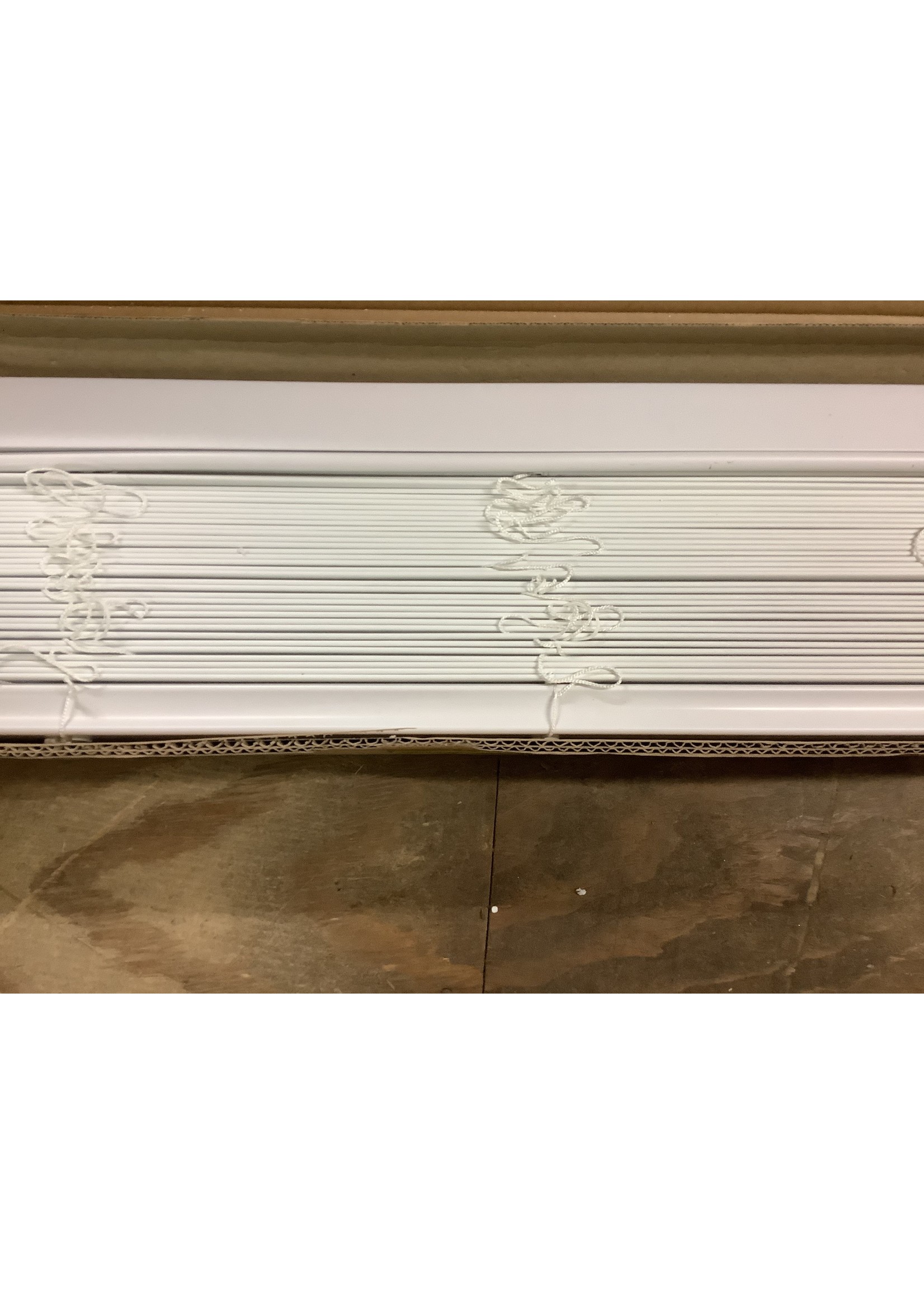 *Open Box Richfield Studios 2 Cordless Faux Wood Blinds, White 39”x64”