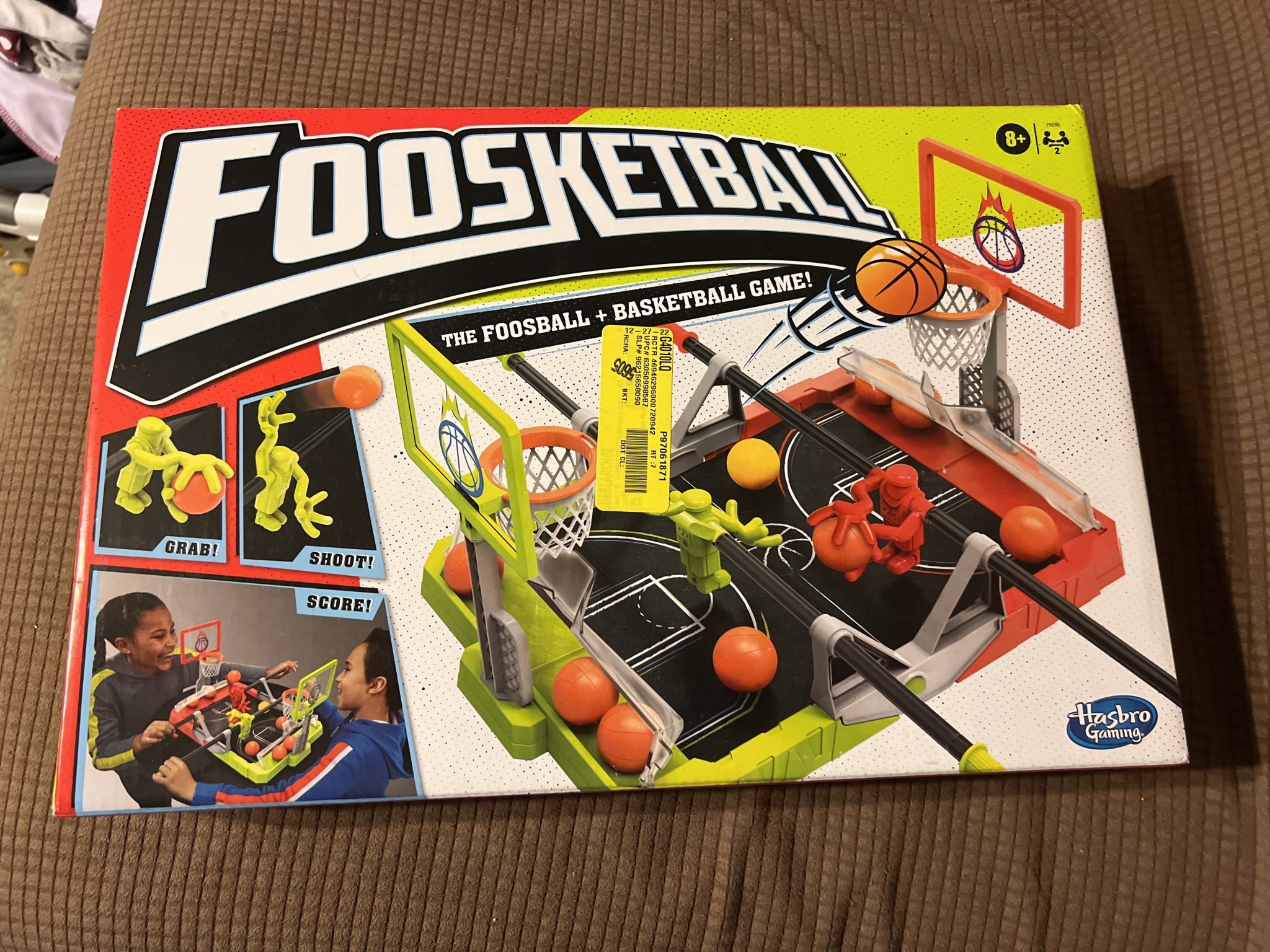 Open box Foosketball Game, The Foosball Plus Basketball Tabletop Game