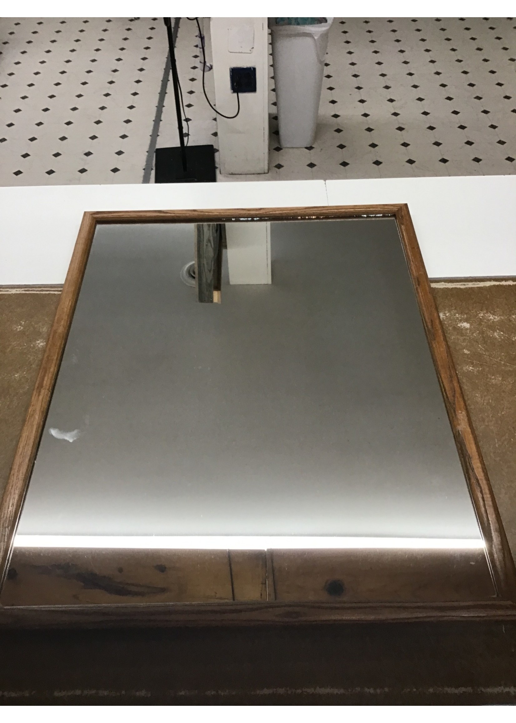 Mirror w/ wooden frame 23”x29”