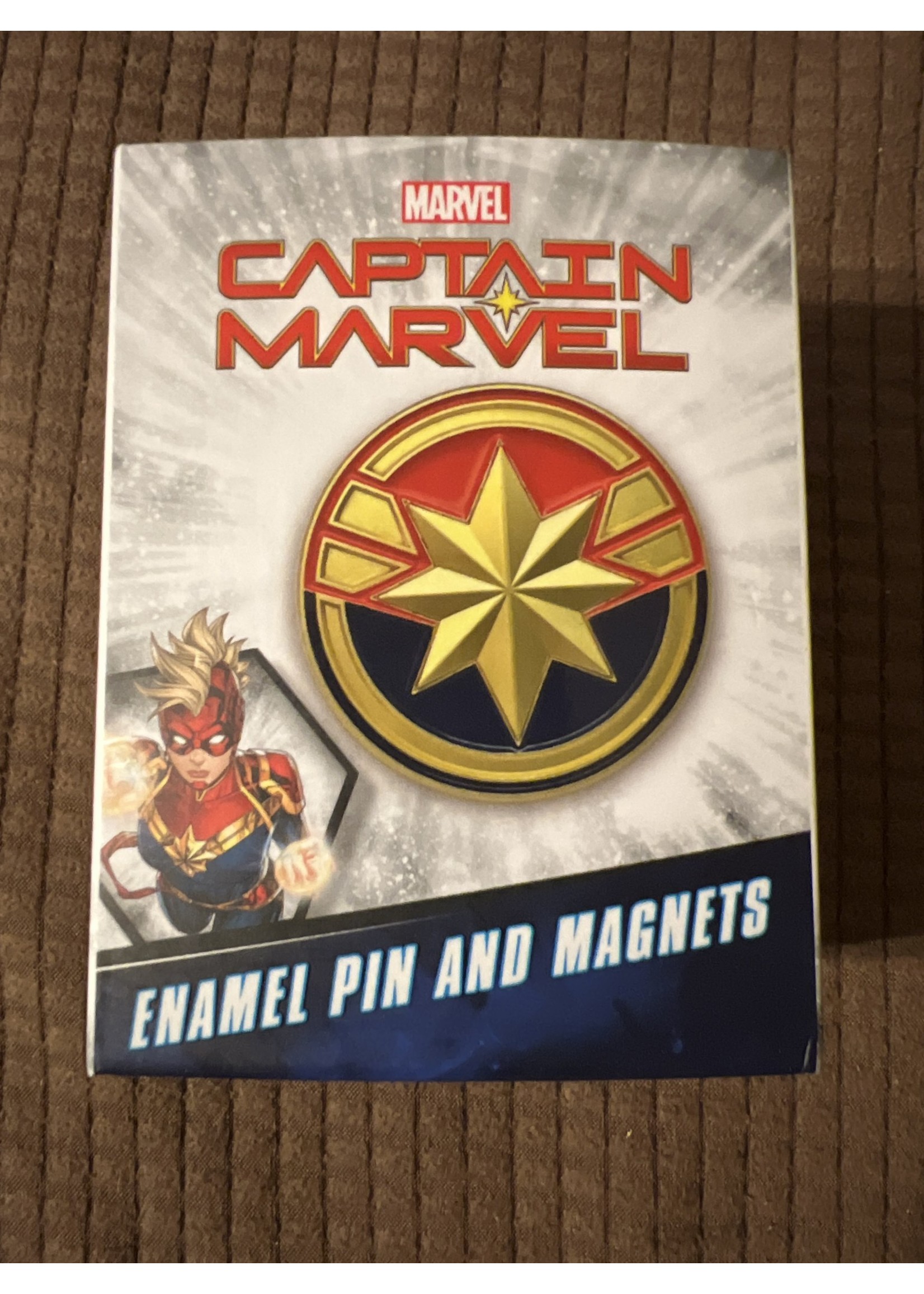 Captain Marvel Enamel Pin and Magnets