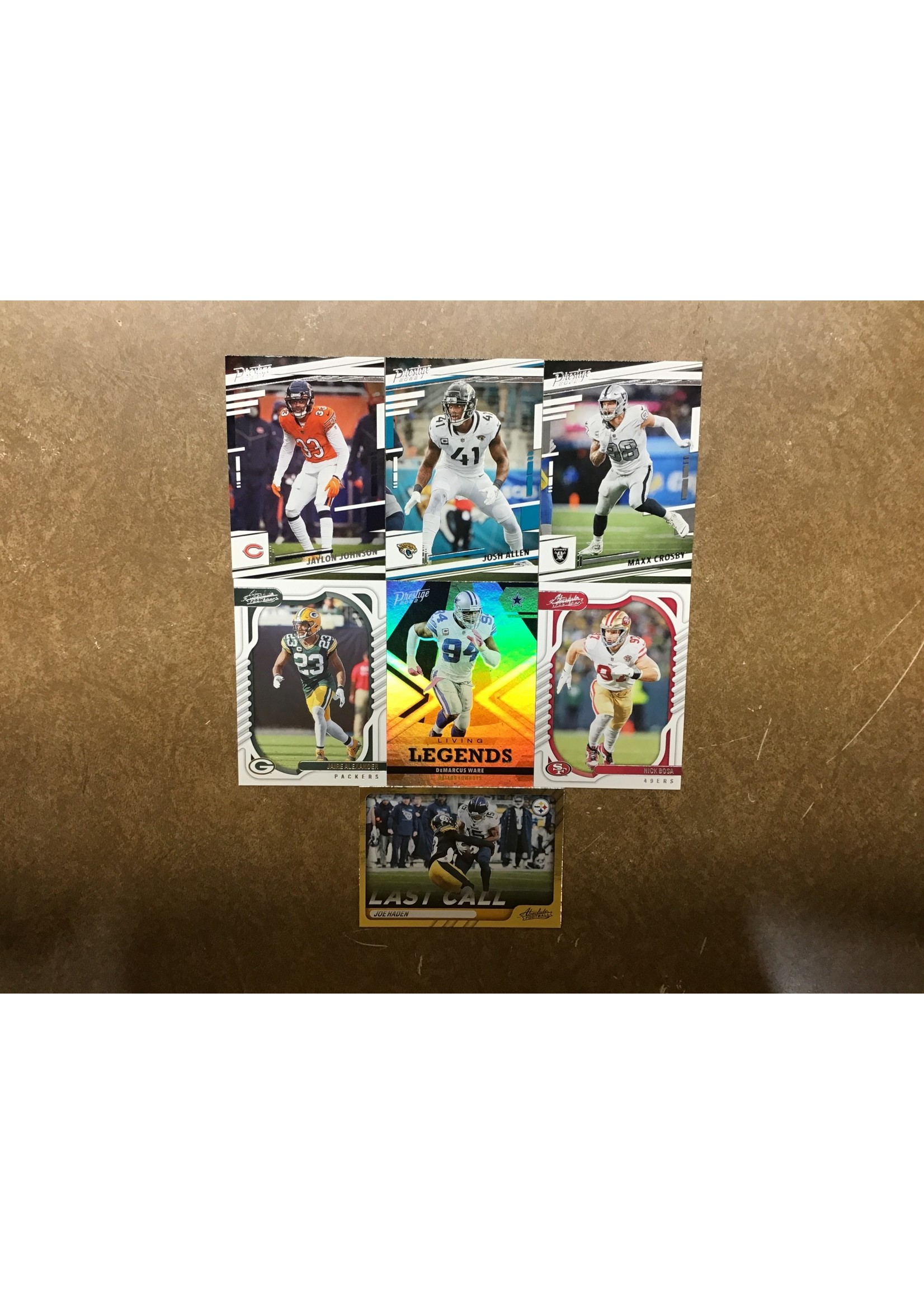 Lot of 7 Panini Def Cards NFL ( Legends Ware, Last Call Haden…)