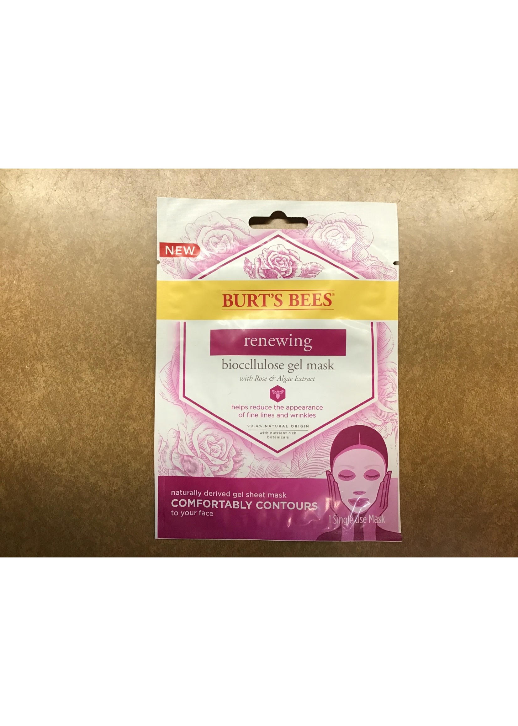 Burts Bees Renewing Biocellulose Gel Mask - 1ct