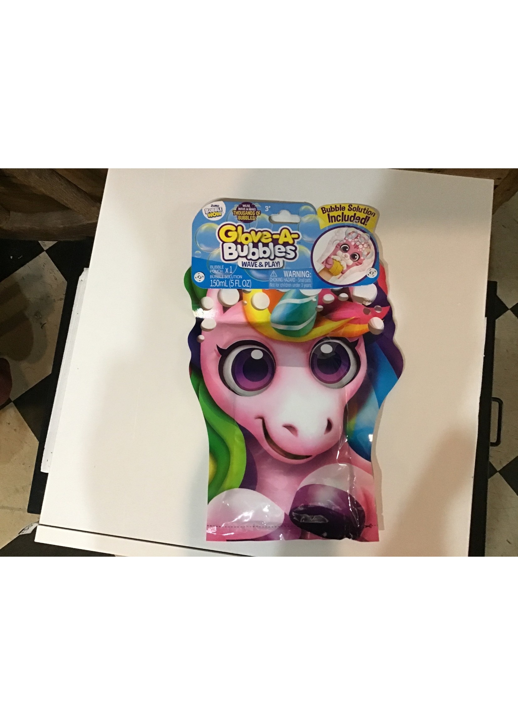 Zuru Glove A Bubbles Unicorn With Bubble Solution Wave n Play Outdoor Toys New