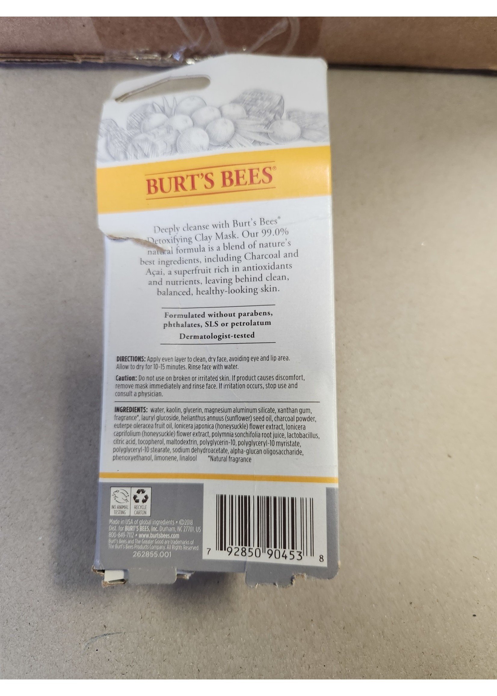 Burt's Bees Detoxifying Clay Face Mask - 0.57oz