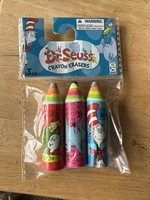 Dr. Seuss Crayon Erasers 3pk Blue
