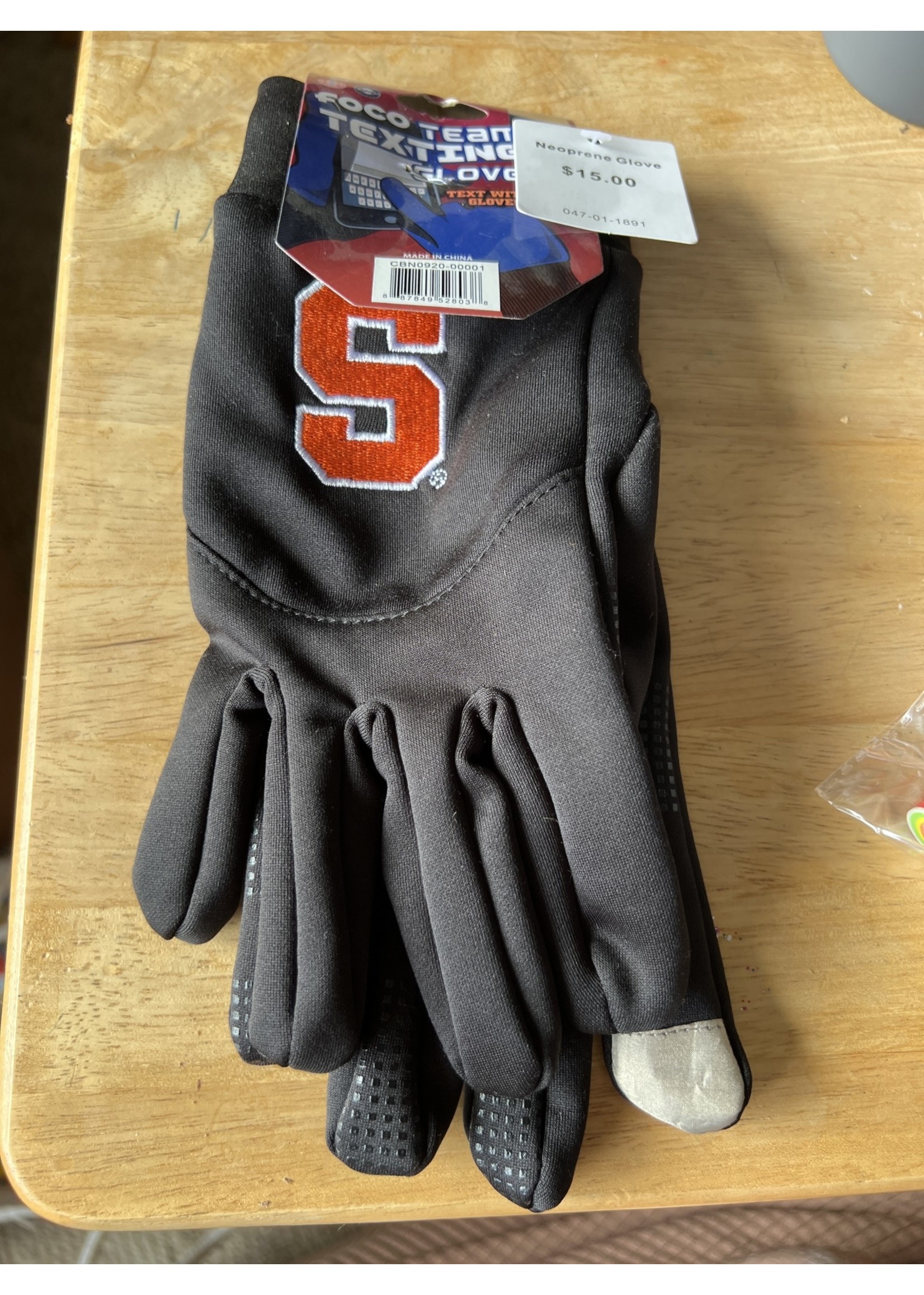 Foco Team Texting Gloves Syracuse neoprene black