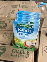 Box of 12- Hidden Valley Dips - Ranch Best By 11/22