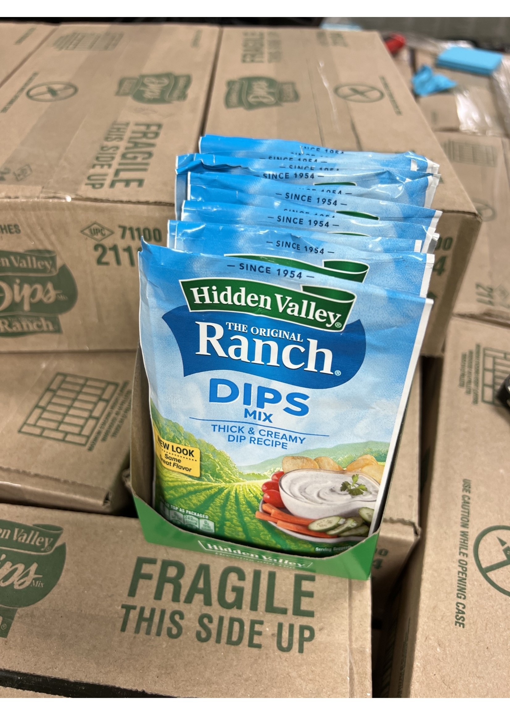 Box of 12- Hidden Valley Dips - Ranch Best By 11/22
