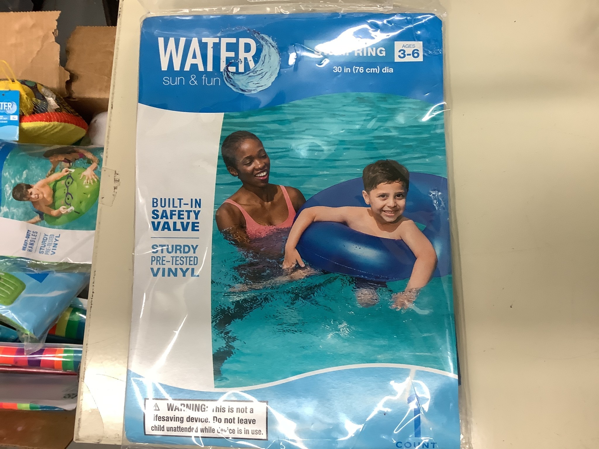 Water Sun & Fun Blue Swim Ring D3 Surplus Outlet