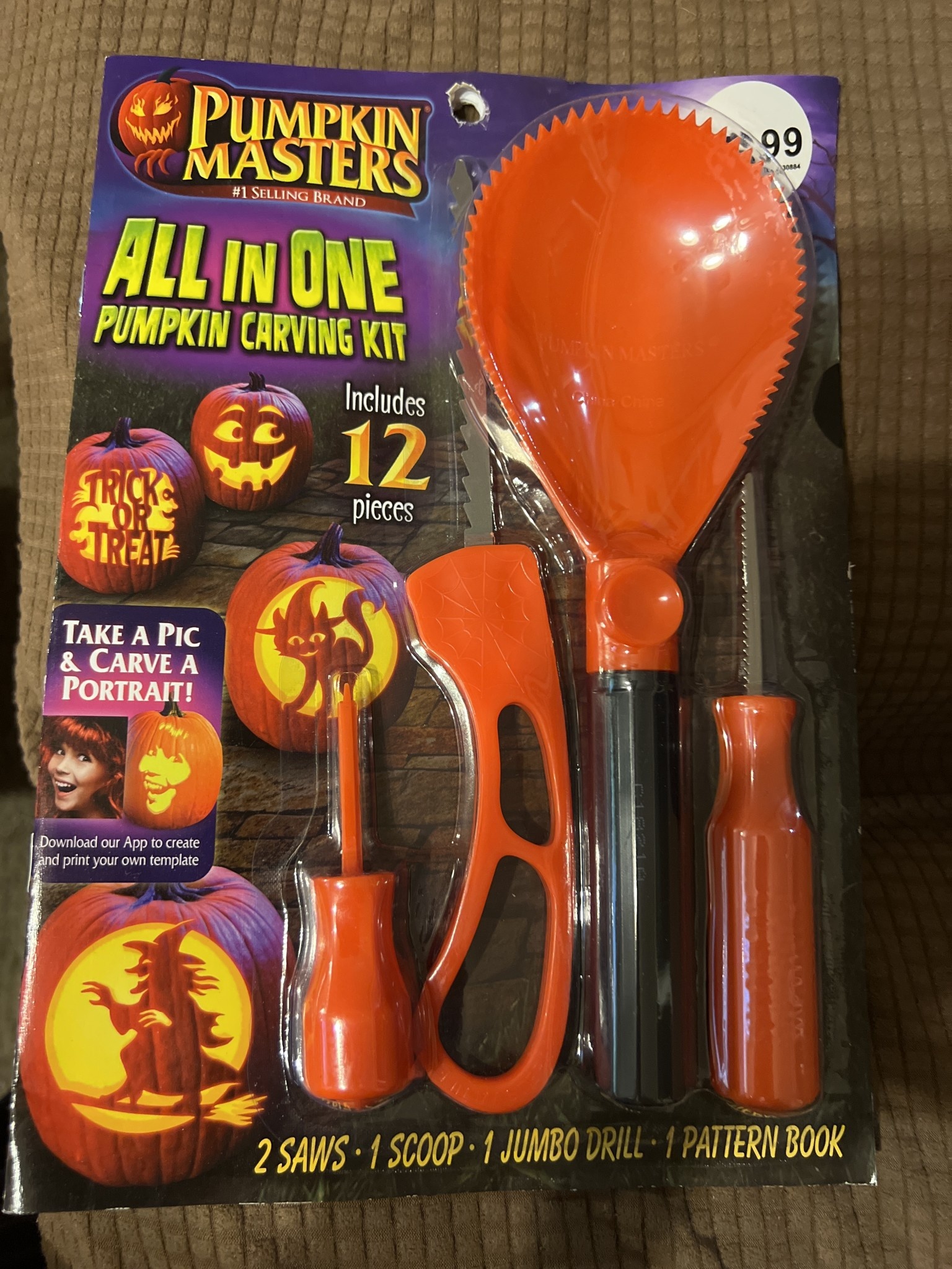 Pumpkin Masters Orange Plastic All in One Party Pumpkin Carving