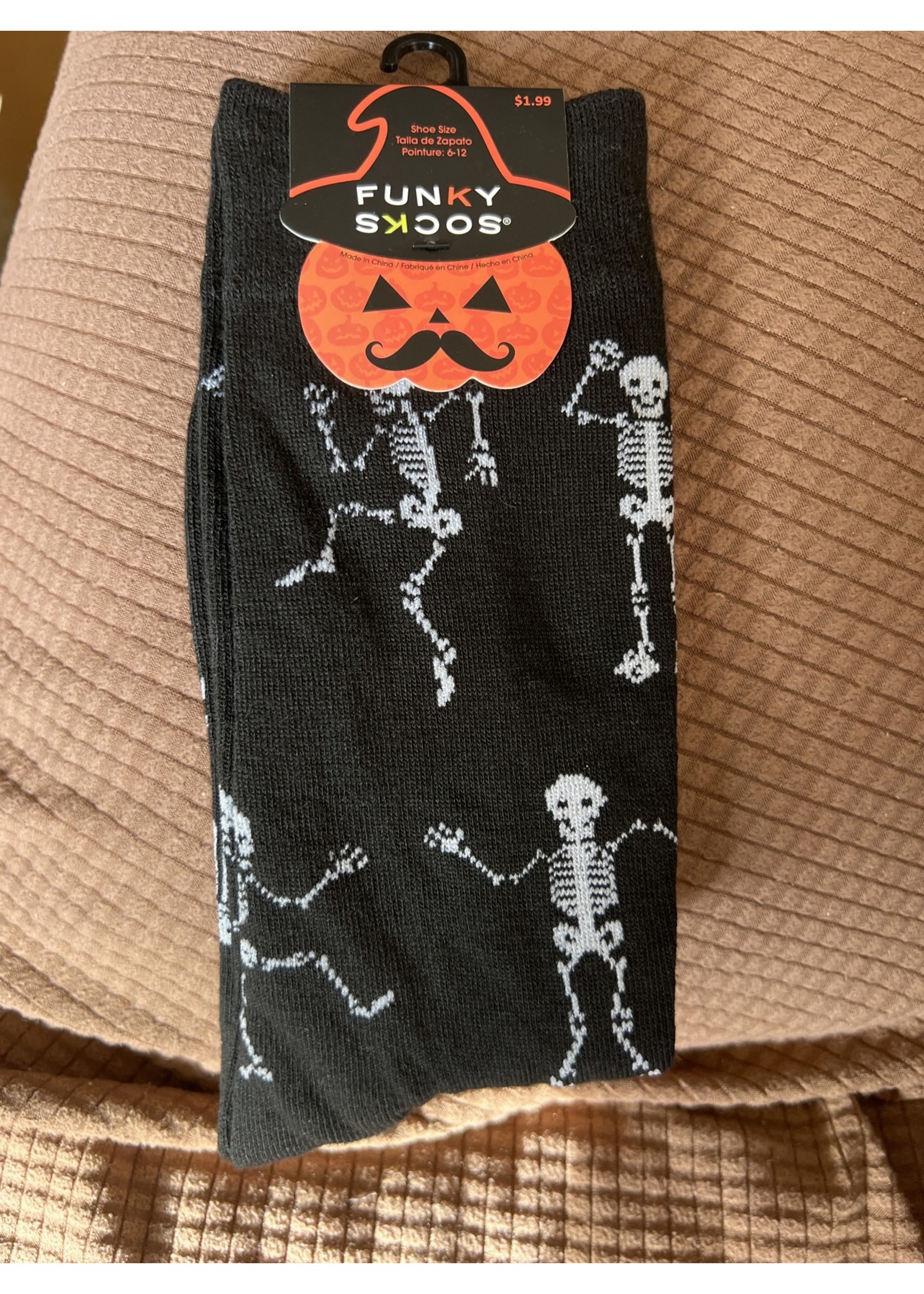 Funky Socks - Halloween Skeletons (6-12)