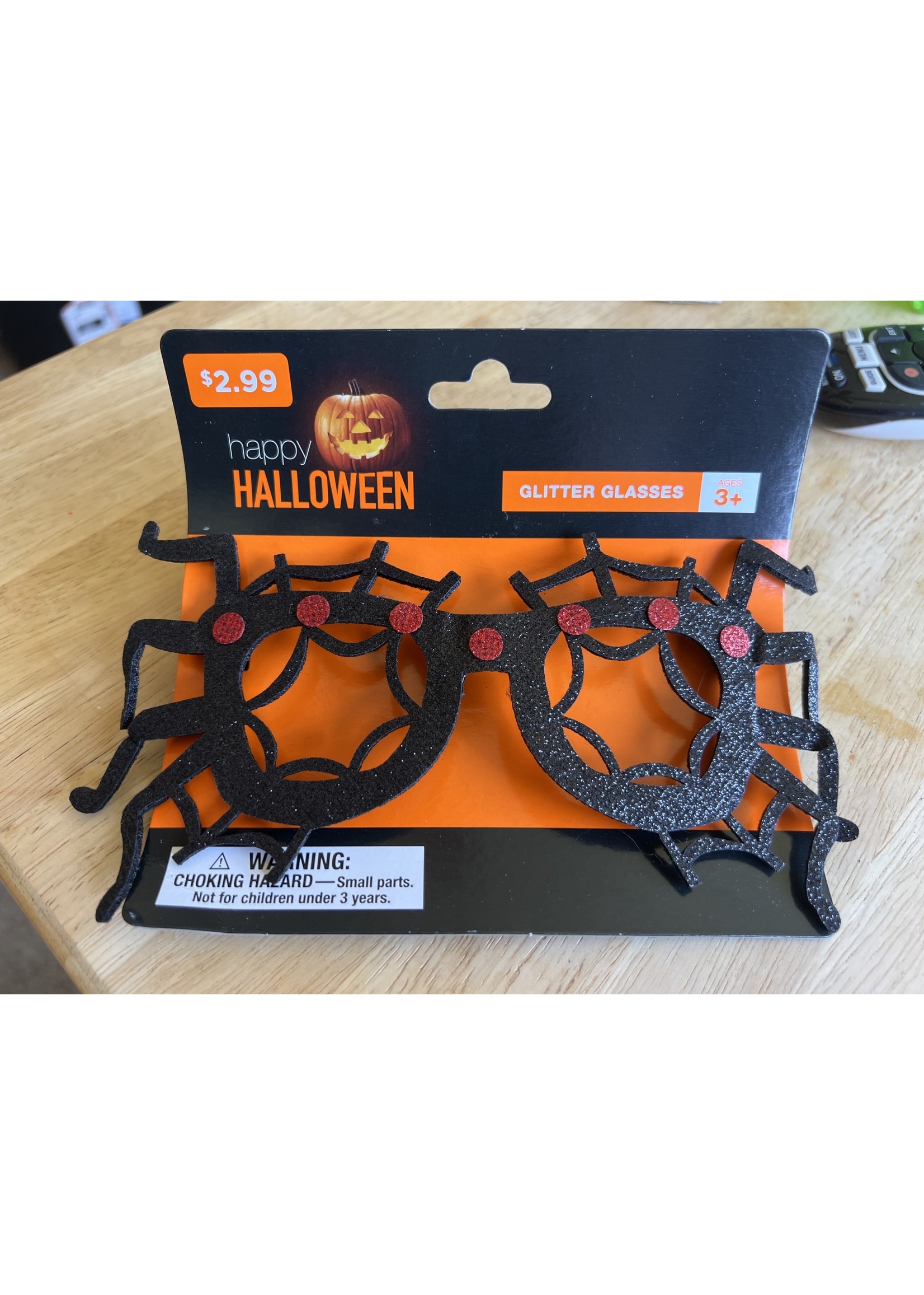 Halloween Spider Glitter Glasses