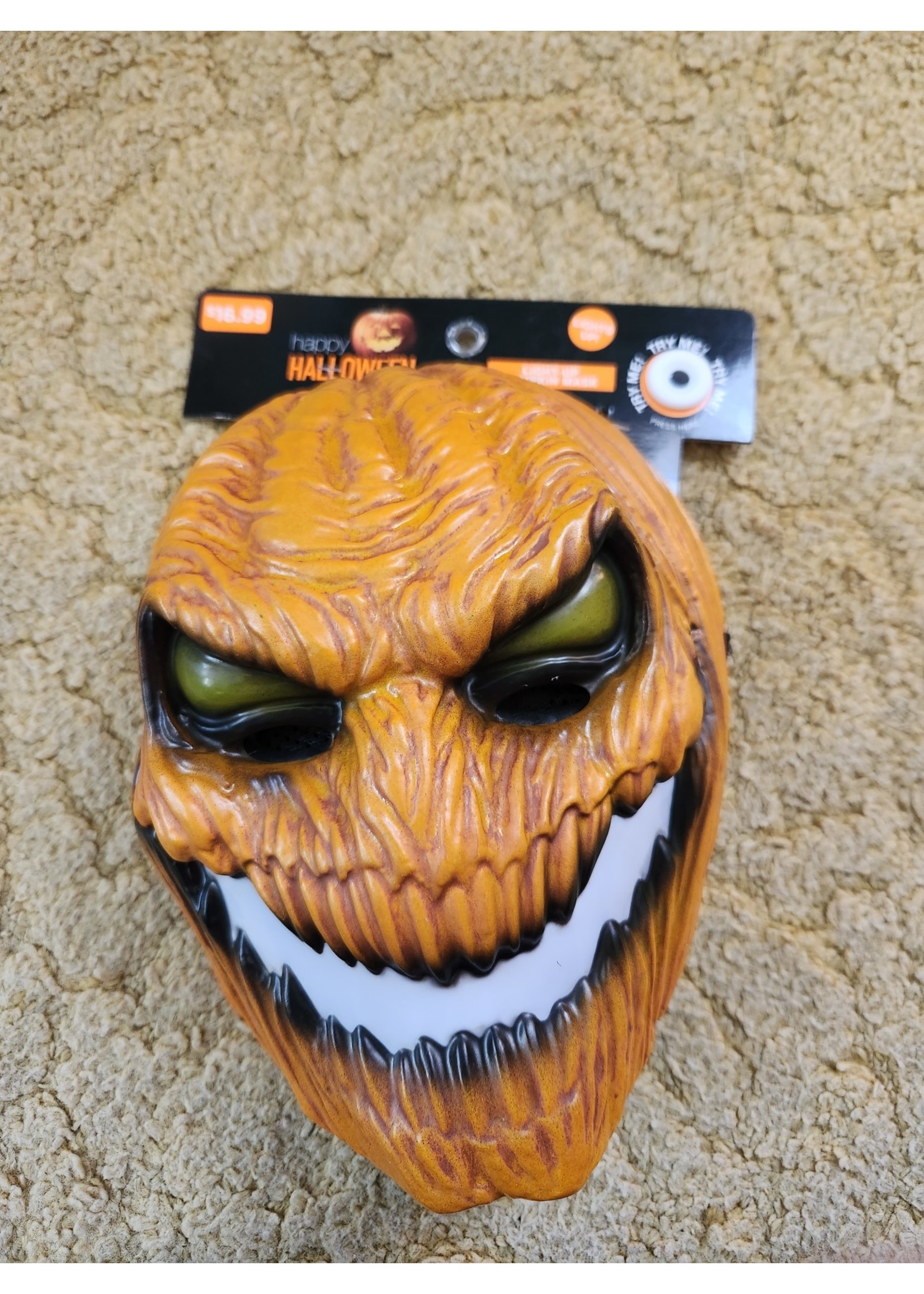 Halloween Lightup Pumpkin Mask