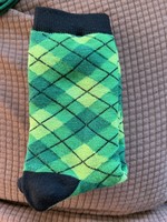 St. Patrick’s Green Plaid Crew Socks