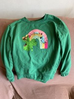 NWOT- Cat&Jack XL 14/16 Green Rainbow/Shamrock Sequin Sweatshirt