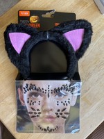 Halloween Adult Cat Headband w/ Face Gems