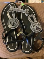 West Loop Women’s Sandals Black M 7/8 2/ straps