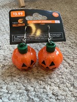 Light Up Halloween Pumpkin Earrings