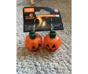 Light up pumpkin earrings best sale