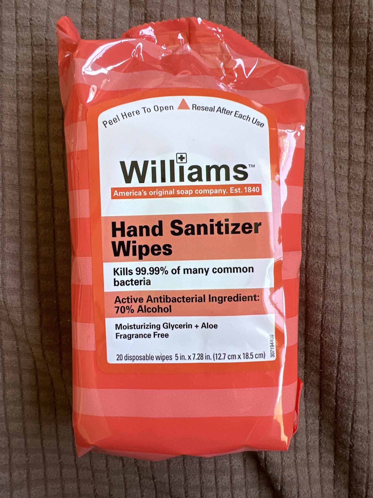 Expired Williams Hand Sanitizer Wipes D3 Surplus Outlet